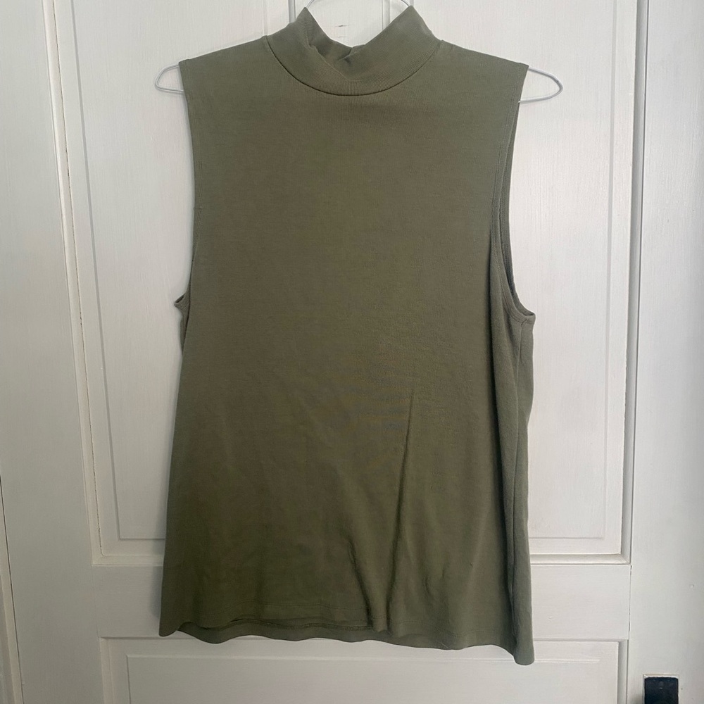 croft & barrow Olive Mock Neck Sleeveless Tank